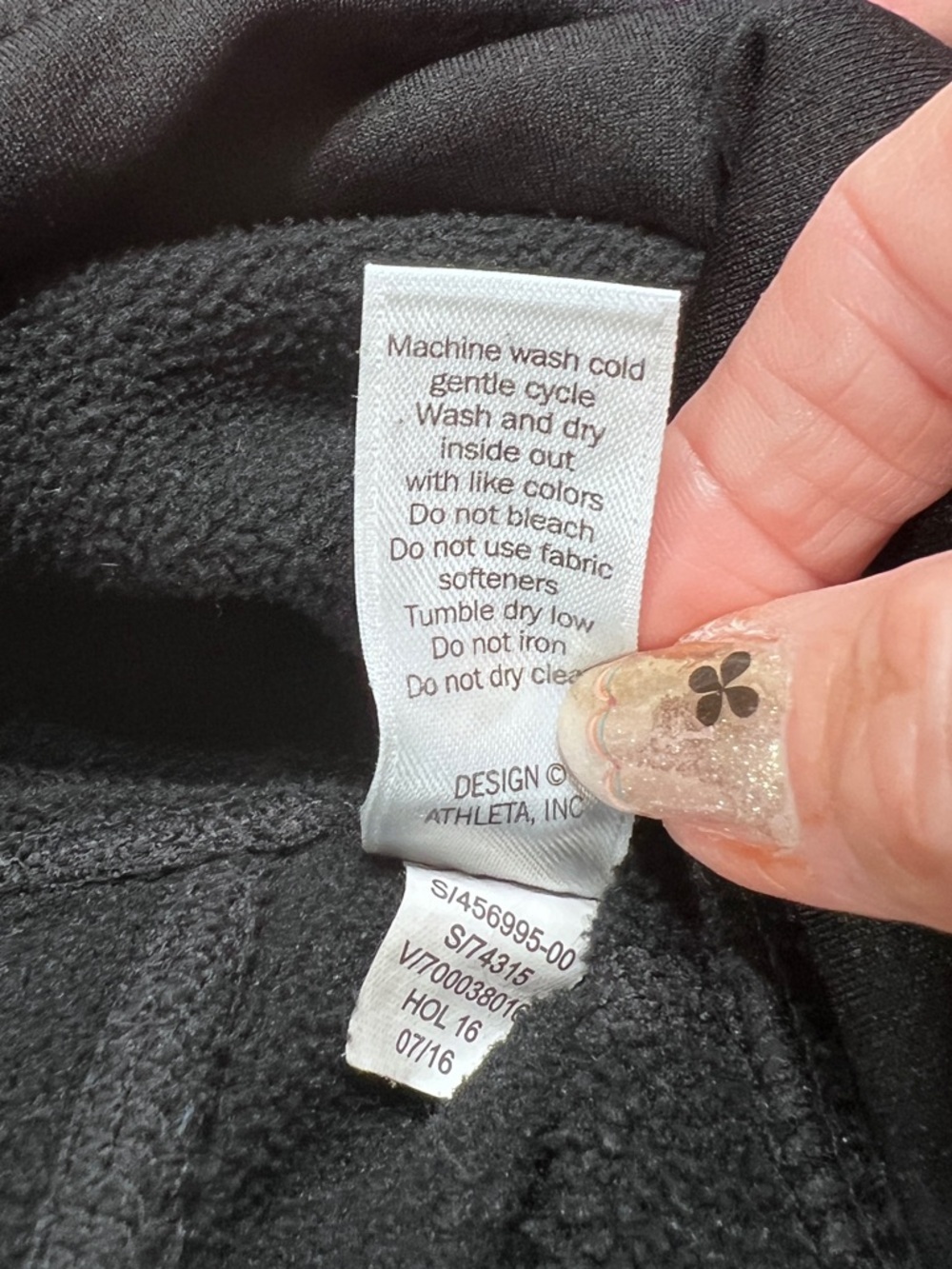 Athleta Black Active Leggings with Logo - Picture 4 of 6